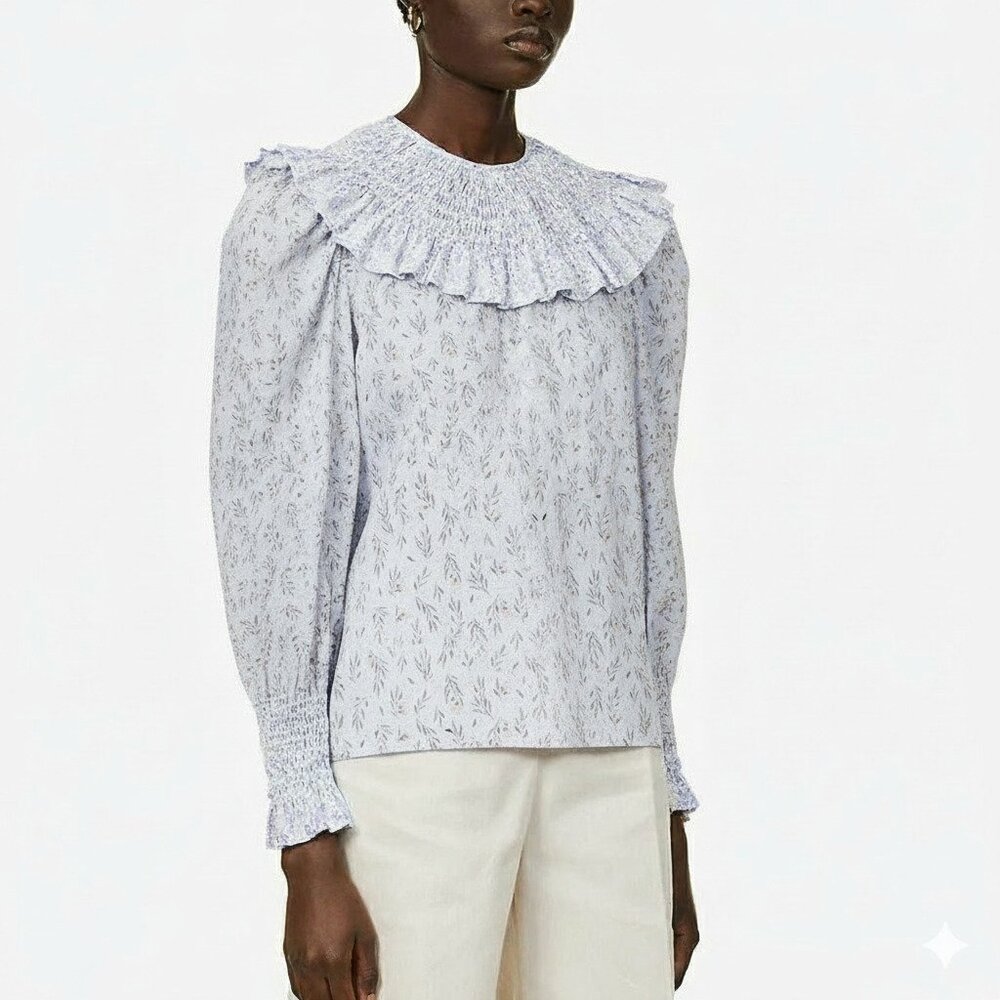 Andion Clarice Blouse in Lavender Floral Size M